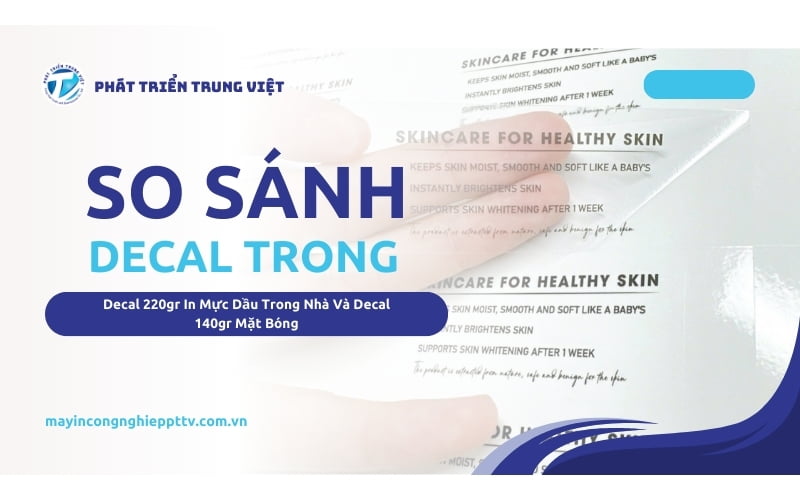 So Sánh Decal Trong - Decal 220gr In Mực Dầu Trong Nhà Và Decal 140gr Mặt Bóng